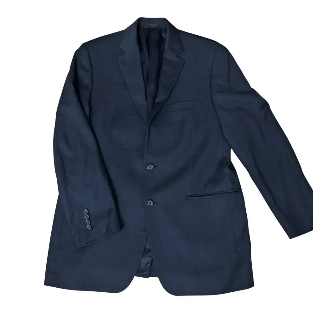 Lauren Ralph Lauren Wool Blazer Mens 42L Black Two Button Sport Coat Classic